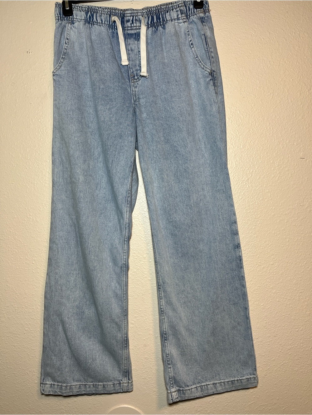 GAP Denim High-Rise Wide Leg Relaxed Fit Jeans Elastic Waist Size Small